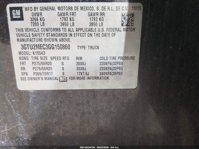 2016 GMC SIERRA 1500 SLE — миниатюра 18