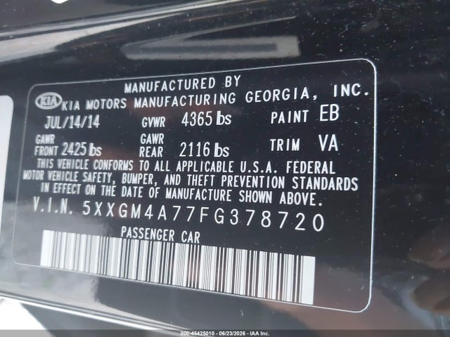 2015 KIA OPTIMA LX photo 9