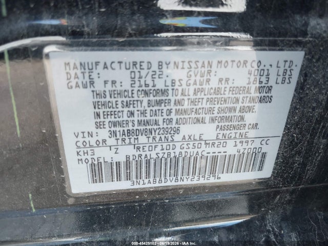 2022 Nissan SENTRA SR XTRONIC CVT 照片 9