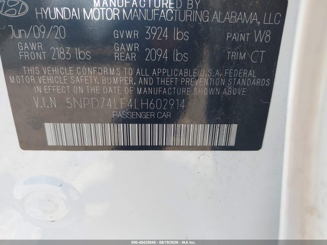 صورة 9 لـ 2020 Hyundai ELANTRA SE