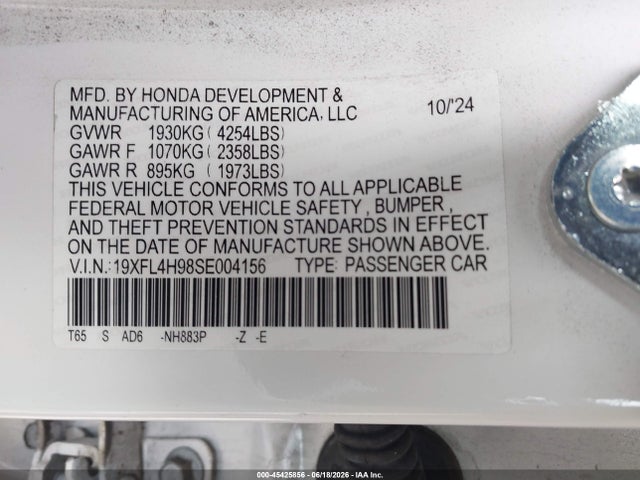2025 HONDA CIVIC HYBRID SPORT TOURING 9
