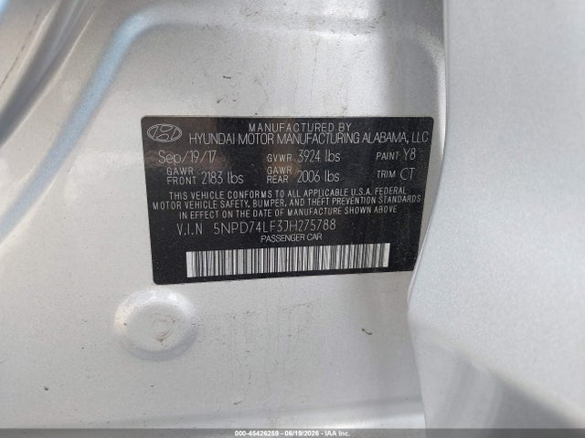 صورة 9 لـ 2018 Hyundai ELANTRA SE