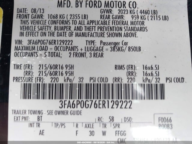 صورة 9 لـ 2014 FORD FUSION S