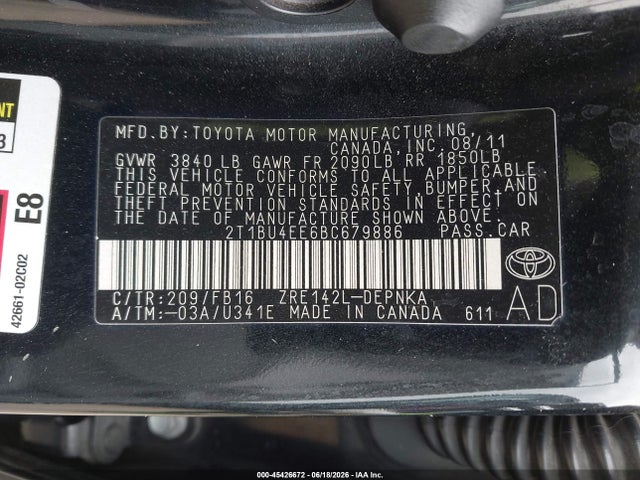 صورة 9 لـ 2011 Toyota COROLLA LE