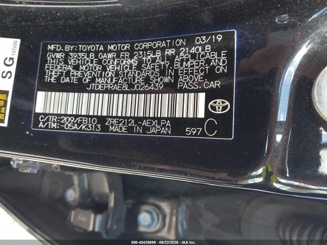 2020 Toyota COROLLA LE photo 9