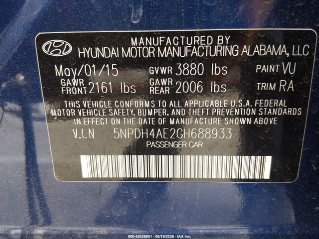صورة مصغرة 9 لـ 2016 Hyundai ELANTRA SE