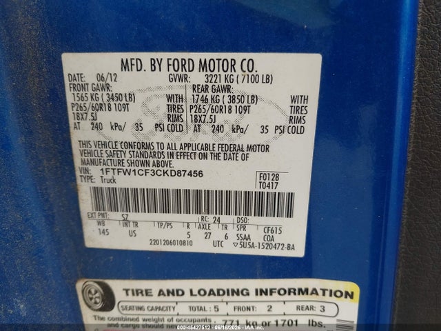 2012 FORD F-150 XLT 照片 9
