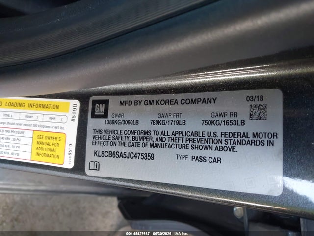 صورة 9 لـ 2018 Chevrolet SPARK LS CVT