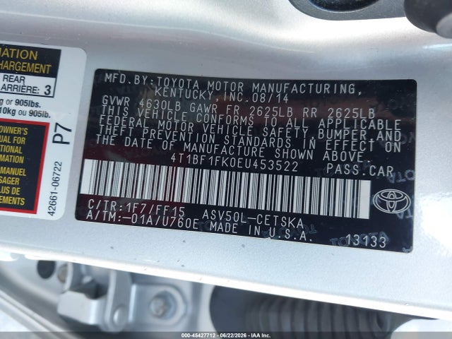 2014 Toyota CAMRY SE 照片 9