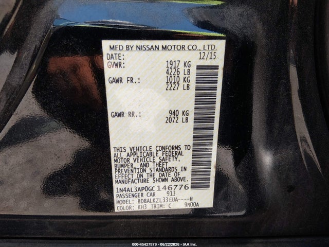 2016 Nissan ALTIMA 2.5 SV — фото 9