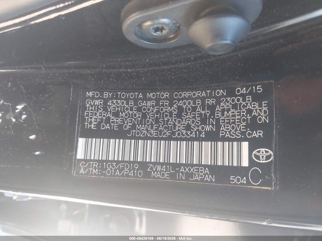2015 Toyota PRIUS V TWO photo 9