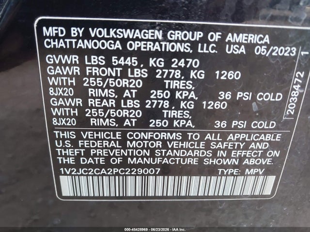 2023 VOLKSWAGEN ATLAS CROSS SPORT 2.0T SE W/TECHNOLOGY 9