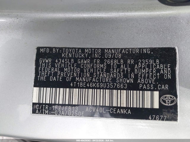 2009 Toyota CAMRY LE photo 9