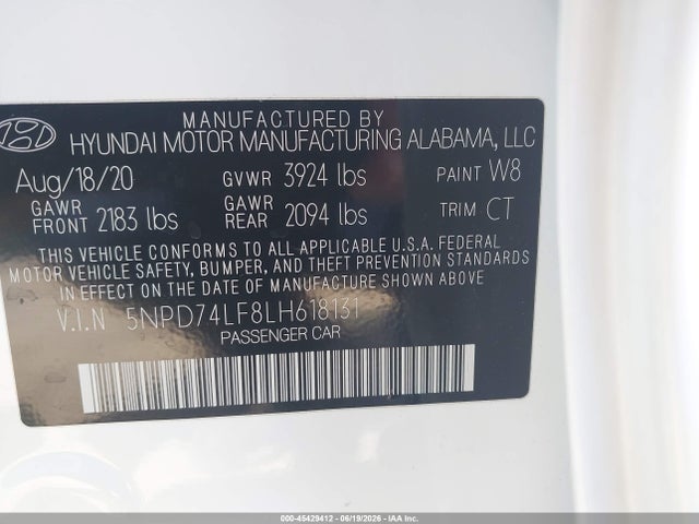صورة 9 لـ 2020 Hyundai ELANTRA SE