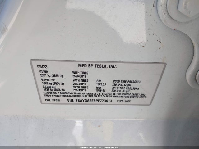 2023 TESLA MODEL Y AWD/LONG RANGE DUAL MOTOR ALL-WHEEL DRIVE 9