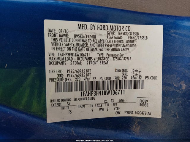 صورة 9 لـ 2011 FORD FOCUS SE
