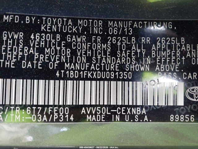 2013 Toyota CAMRY HYBRID LE 照片 9