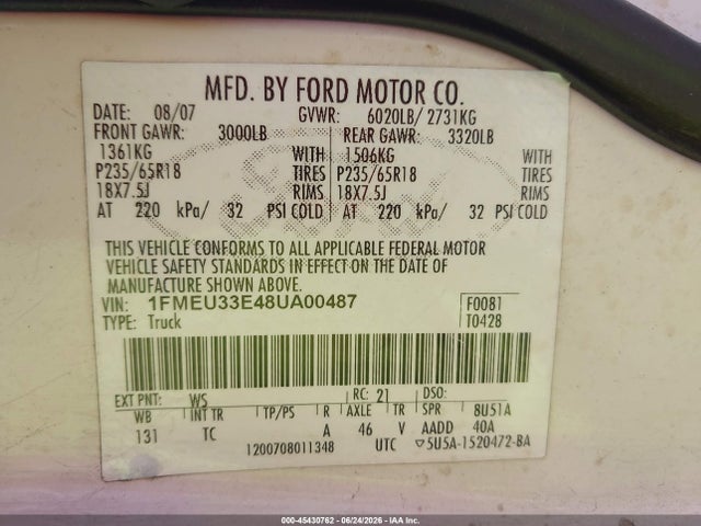 صورة 9 لـ 2008 FORD EXPLORER SPORT TRAC LIMITED