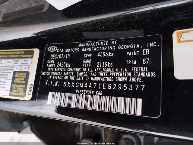 2014 KIA OPTIMA LX photo 9