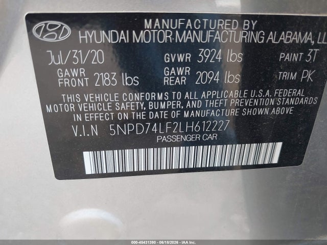 صورة 9 لـ 2020 Hyundai ELANTRA SE