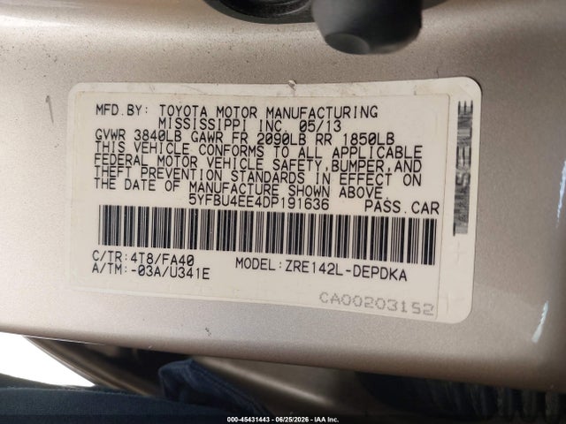 2013 Toyota COROLLA L 照片 9