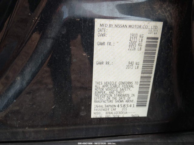 2013 Nissan ALTIMA 2.5 SV 照片 9