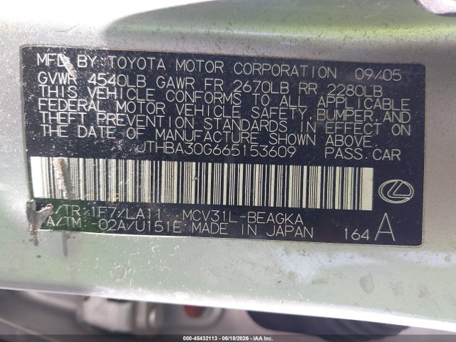 صورة مصغرة 9 لـ 2006 Lexus ES 330