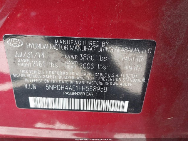 صورة 9 لـ 2015 Hyundai ELANTRA SE