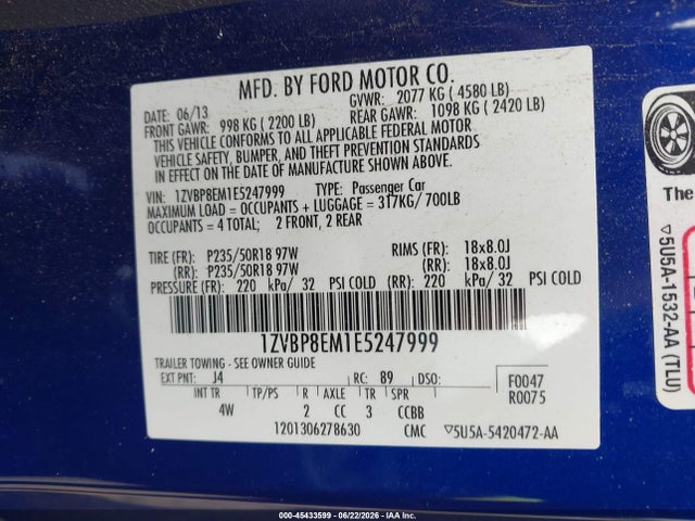 2014 FORD MUSTANG V6 — фото 9