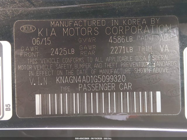 2016 KIA OPTIMA HYBRID EX photo 9