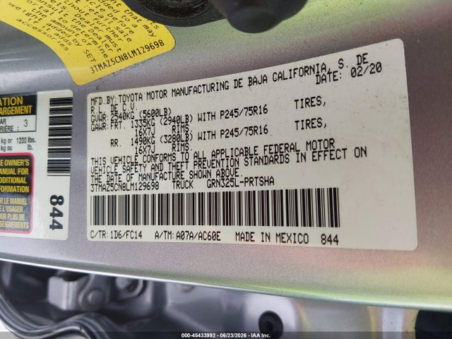 2020 Toyota TACOMA SR5 V6 photo 9