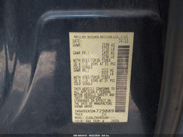 2013 Nissan FRONTIER SV 照片 9