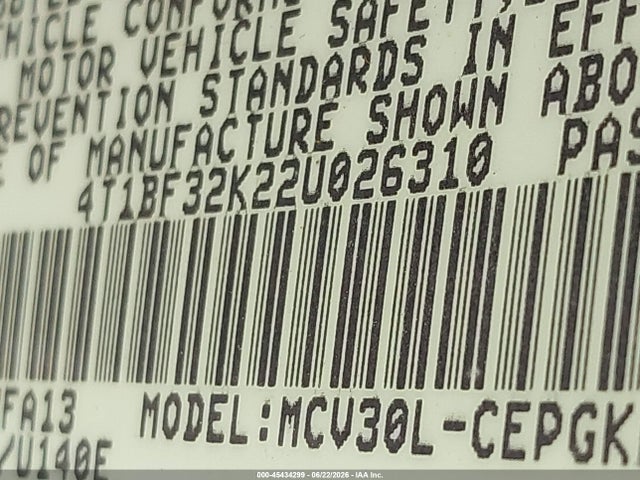 صورة 9 لـ 2002 Toyota CAMRY XLE