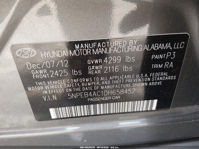 2013 Hyundai SONATA GLS 照片 9