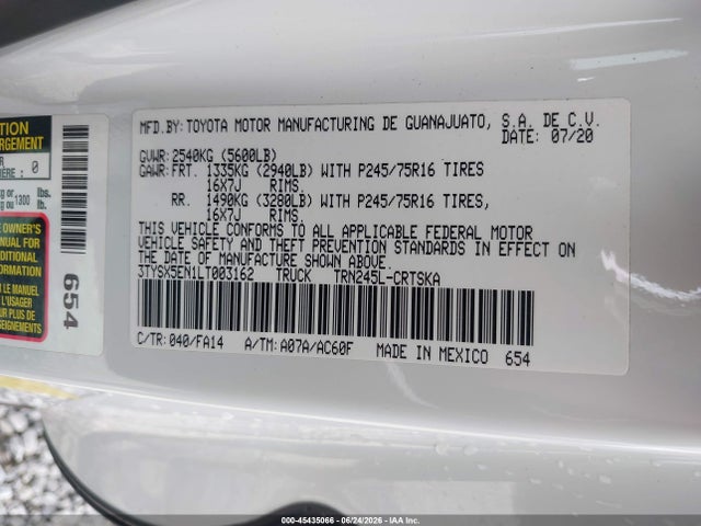 2020 Toyota TACOMA SR 照片 9