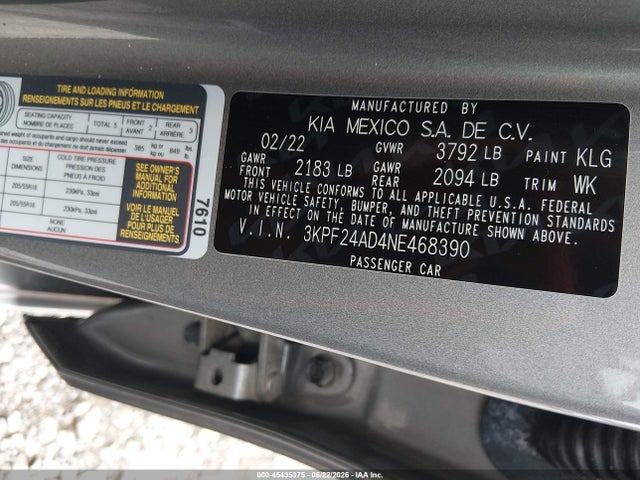 صورة 9 لـ 2022 KIA FORTE LXS