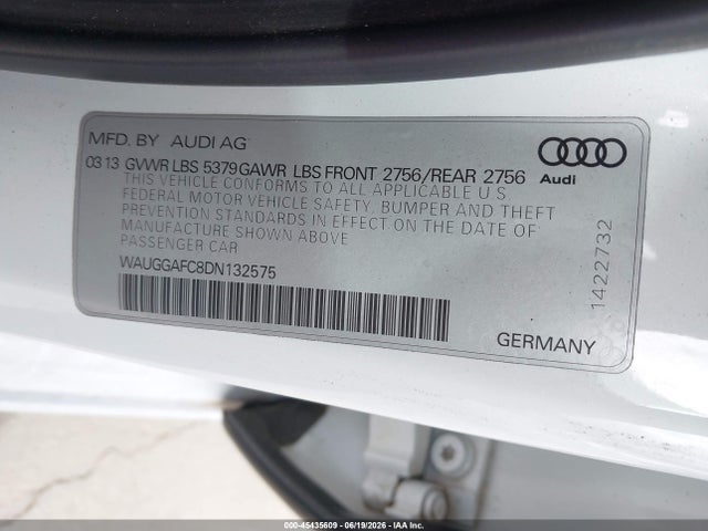 2013 AUDI A6 3.0T PREMIUM — фото 9