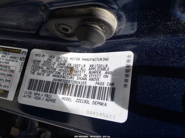 2007 Toyota COROLLA LE 照片 9