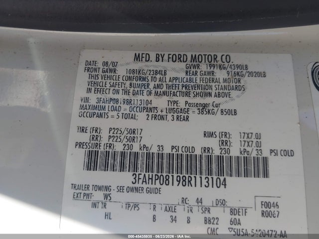 صورة مصغرة 9 لـ 2008 FORD FUSION SEL