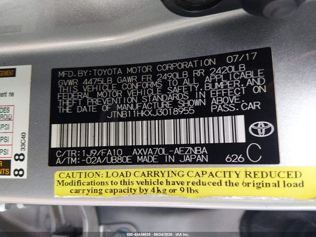 2018 Toyota CAMRY LE 照片 9