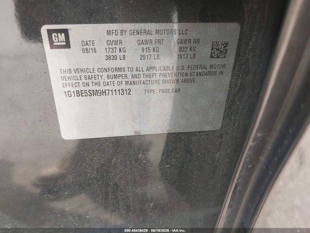 صورة 9 لـ 2017 Chevrolet CRUZE LT AUTO