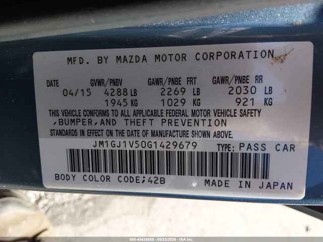 2016 Mazda MAZDA6 I TOURING 照片 9