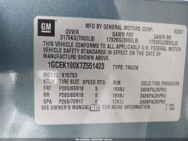2007 Chevrolet SILVERADO 1500 LTZ 照片 9