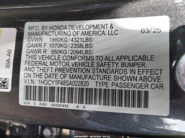 2025 Honda ACCORD SE 照片 9