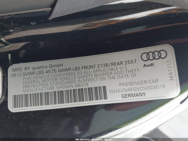 2012 AUDI R8 5.2L — миниатюра 9