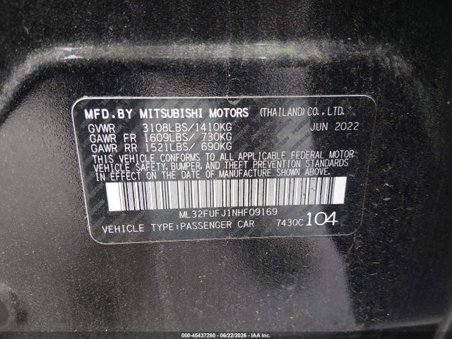 2022 Mitsubishi MIRAGE G4 BLACK EDITION/ES/LE 照片 9