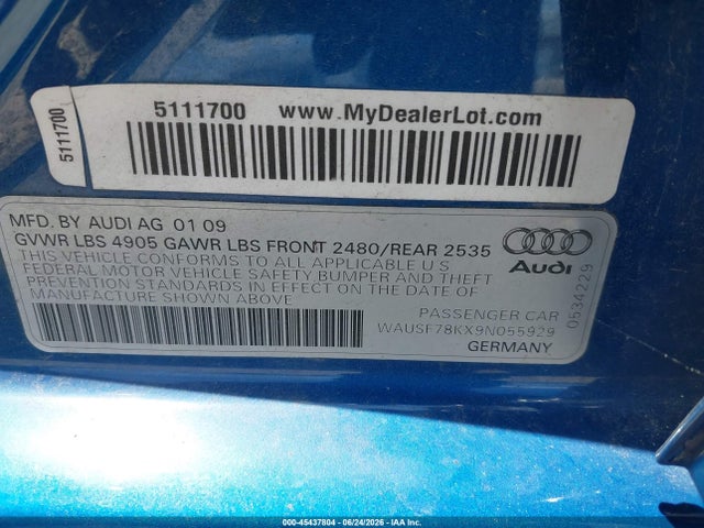 2009 AUDI A4 2.0T PREMIUM — фото 9
