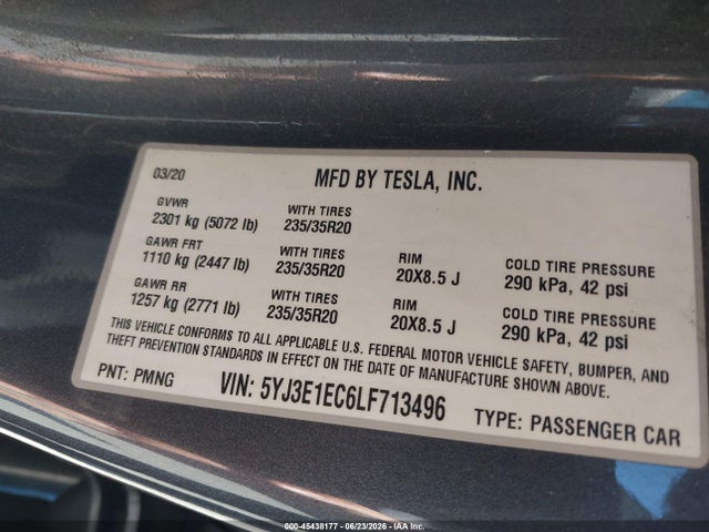 صورة 9 لـ 2020 Tesla MODEL 3 PERFORMANCE DUAL MOTOR ALL-WHEEL DRIVE