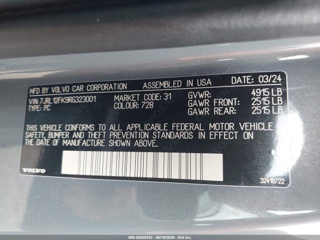 2024 Volvo S60 B5 CORE DARK THEME 照片 9