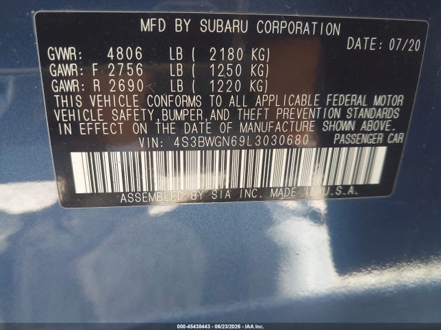 صورة 9 لـ 2020 Subaru LEGACY LIMITED XT